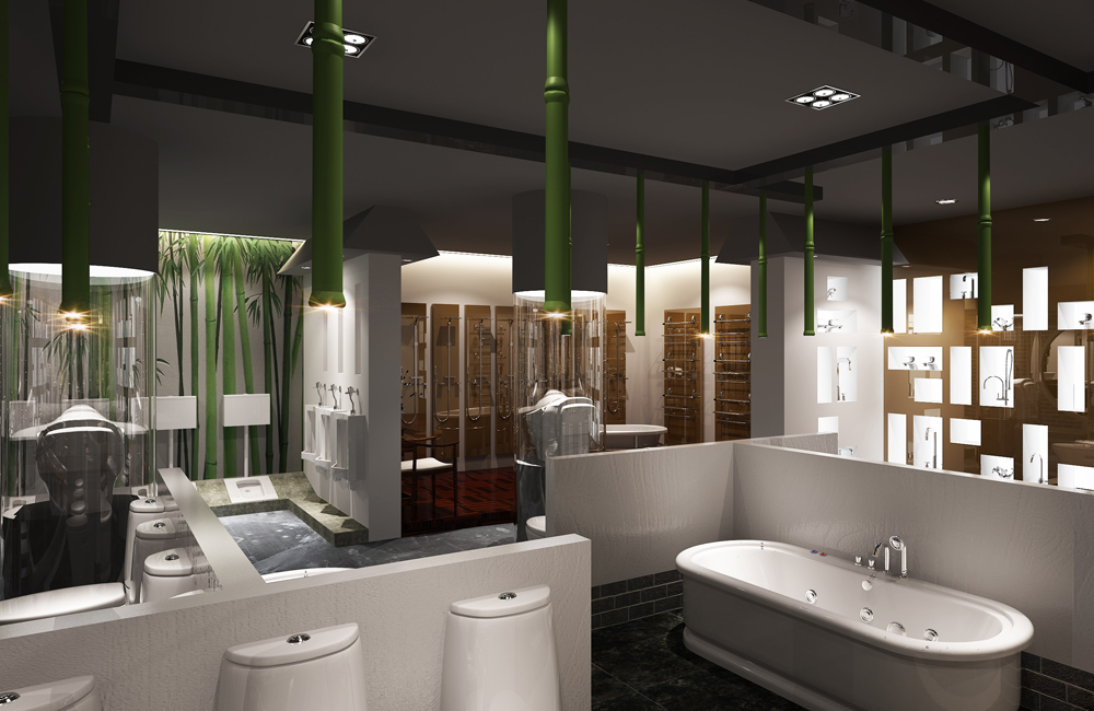 230平米卫浴展厅设计效果图