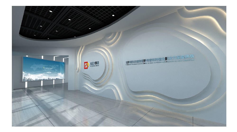 465平方郑州科技公司展厅展馆装修